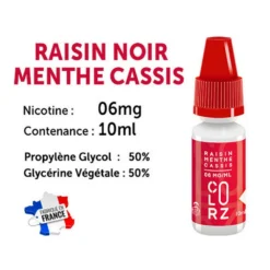 Vap Nation Colorz Lot De 5 Liquides - Cassis Menthe Raisin 6 G