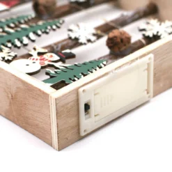 Village - Déco De Noël En Bois Lumineux 20 X 30 Cm -Truc Chic Soldes Magasin village deco de noel en bois lumineux 20 x 30 cm 3