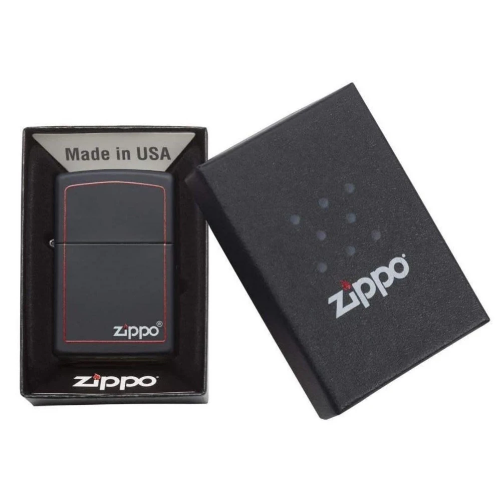 Zippo 218ZB Matte Black Red 60001437 3 Zippo 218ZB Matte Black Red 60001437 – Image 3
